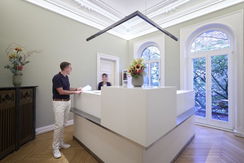 Rezeption der Schönheitsklinik Praxisklinik Brahmsallee in Hamburg