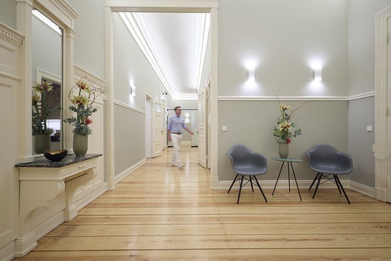 Eingangsbereich der Schönheitsklinik in Hamburg - Praxisklinik Brahmsallee