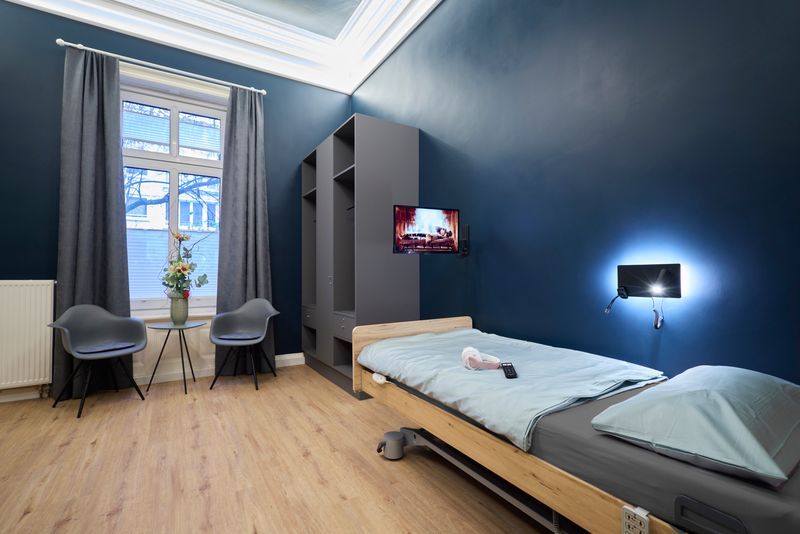 Patientenzimmer der Schönheitsklinik in Hamburg - Praxisklinik Brahmsallee