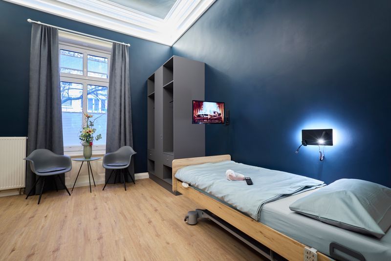 Patientenzimmer der Schönheitsklinik in Hamburg - Praxisklinik Brahmsallee