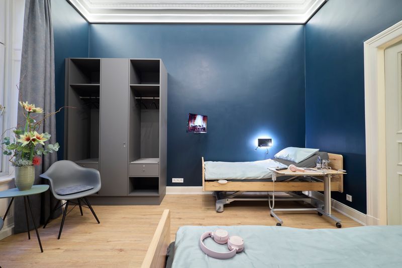Patientenzimmer der Schönheitsklinik in Hamburg - Praxisklinik Brahmsallee